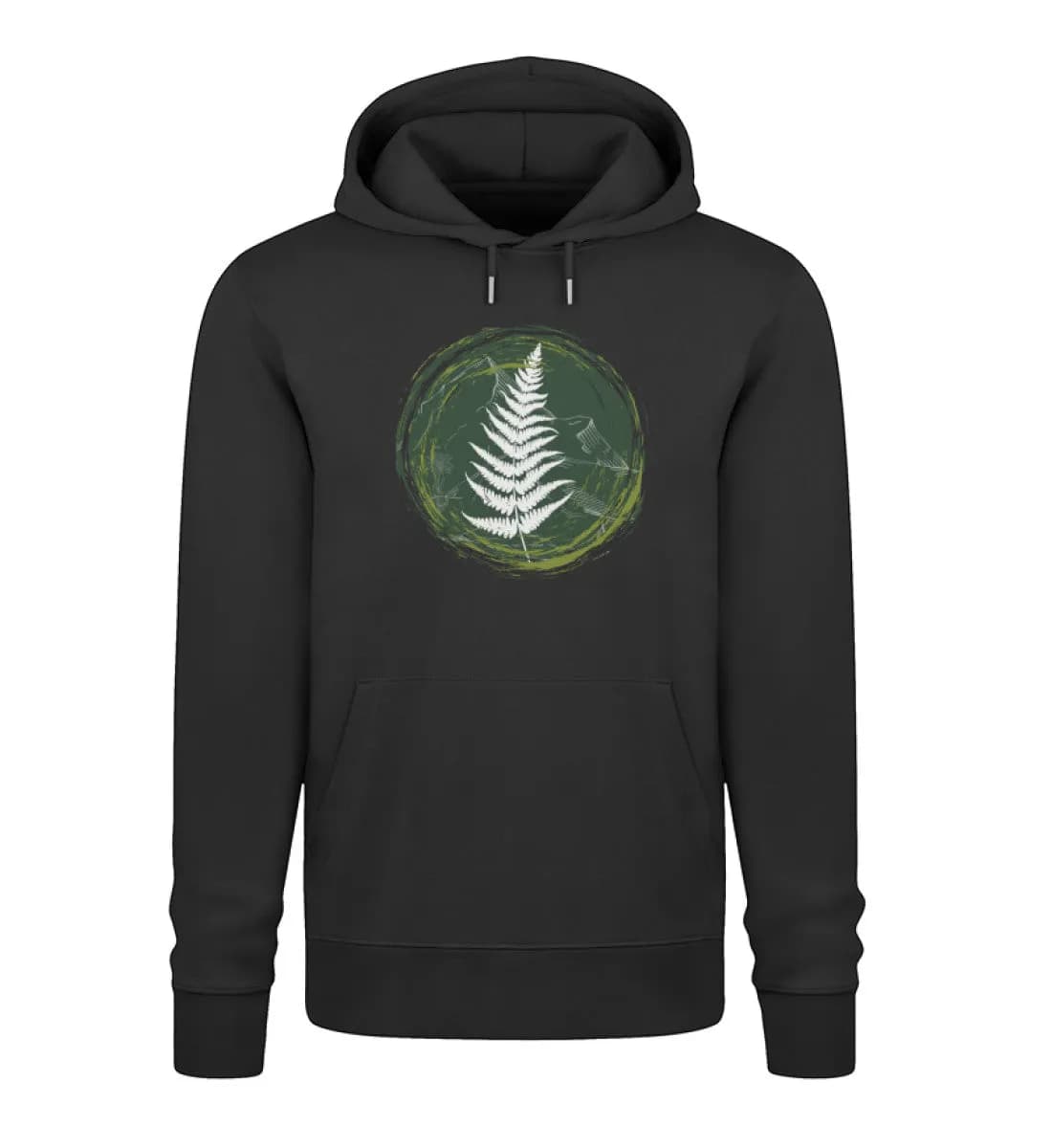 Farn, Berge und Edelweiß - Unisex Premium Bio Hoodie