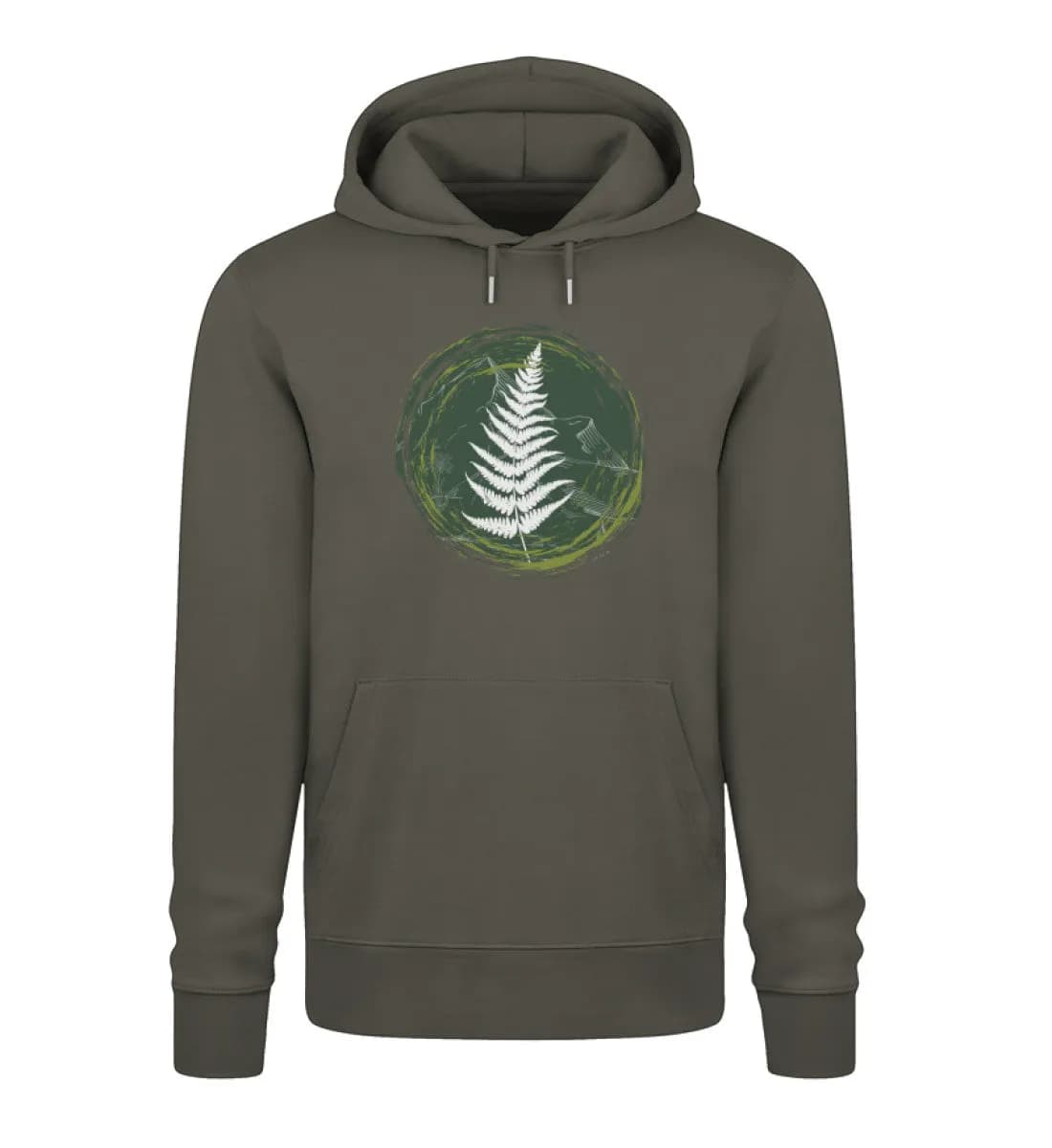 Farn, Berge und Edelweiß - Unisex Premium Bio Hoodie
