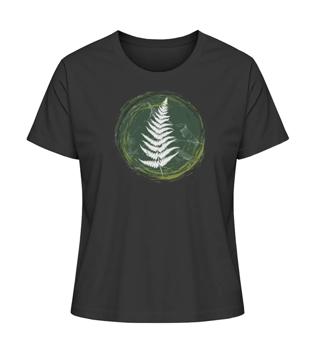 Farn, Berge und Edelweiß - Damen Premium Bio Shirt
