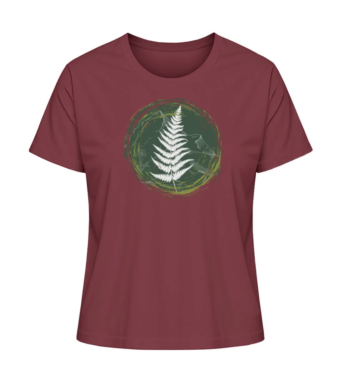 Farn, Berge und Edelweiß - Damen Premium Bio Shirt