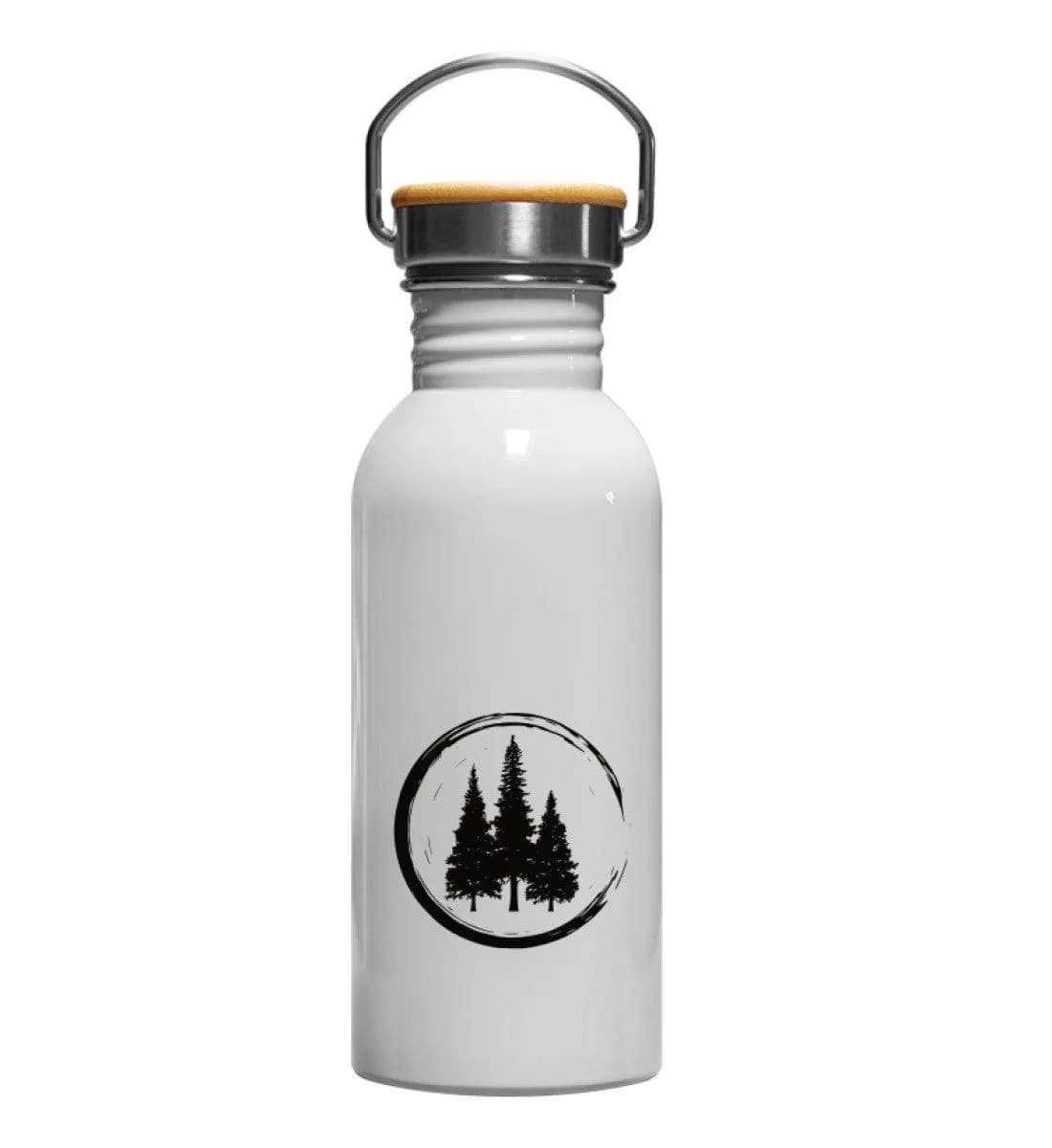 Drei Bäume im Kreis - Edelstahl Trinkflasche