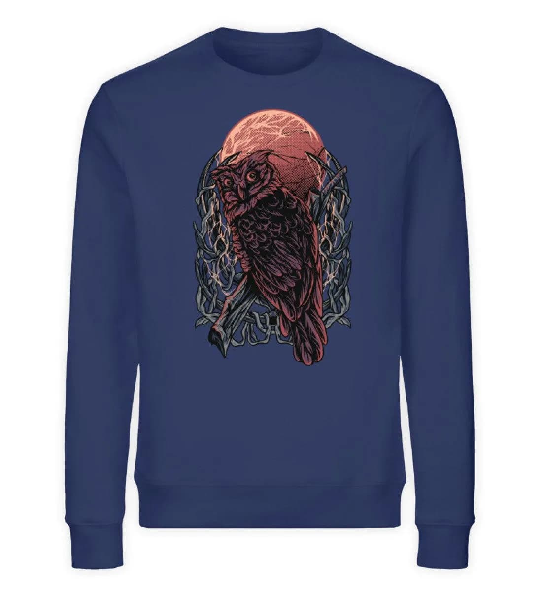 Eule Blutmond - Unisex Bio Sweatshirt