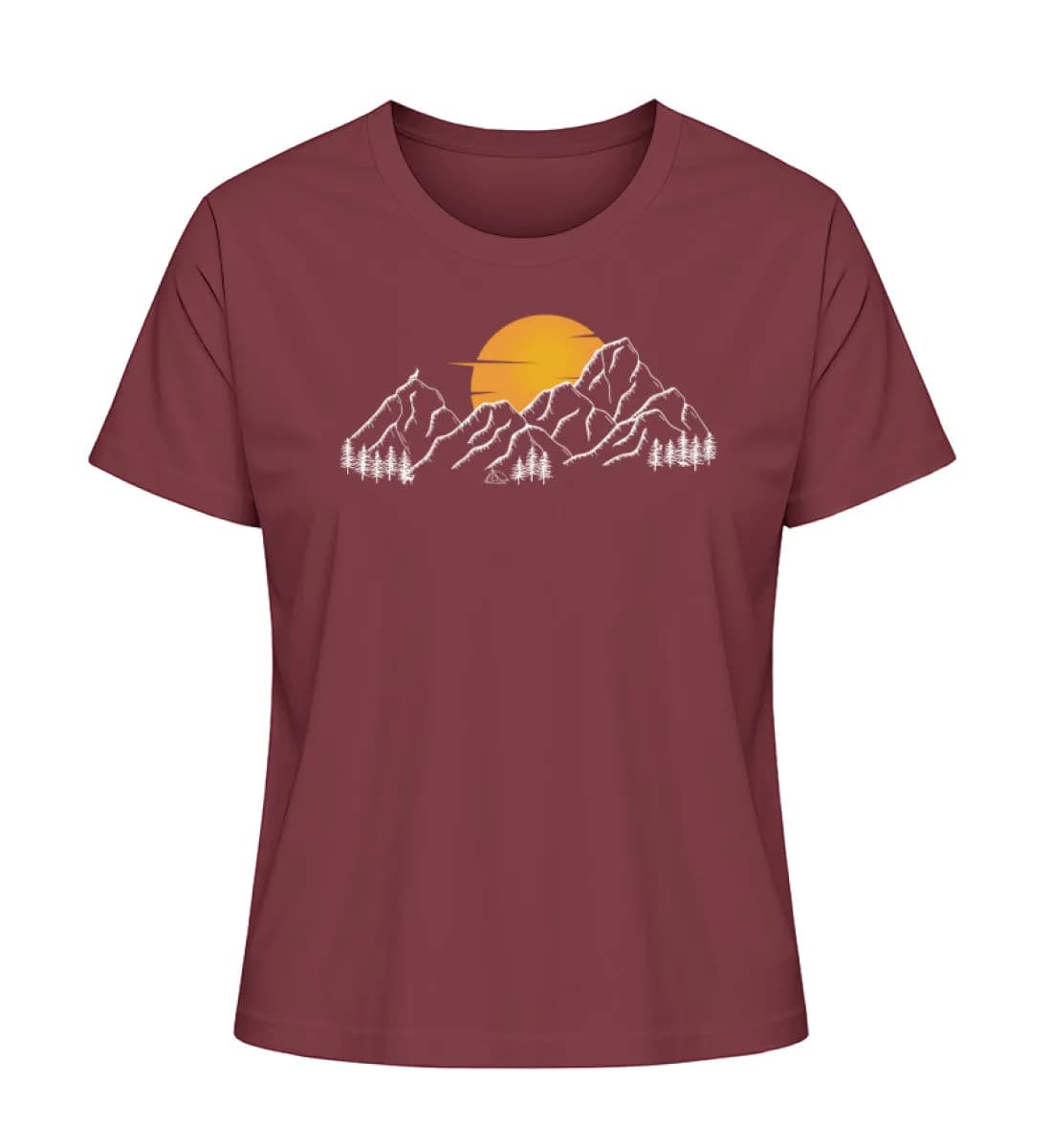 Sonnenuntergang Berge - Damen Premium Bio Shirt