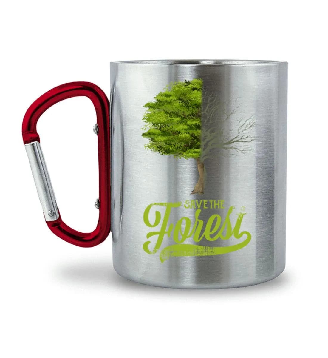 Save the forest - Edelstahltasse mit Karabinergriff