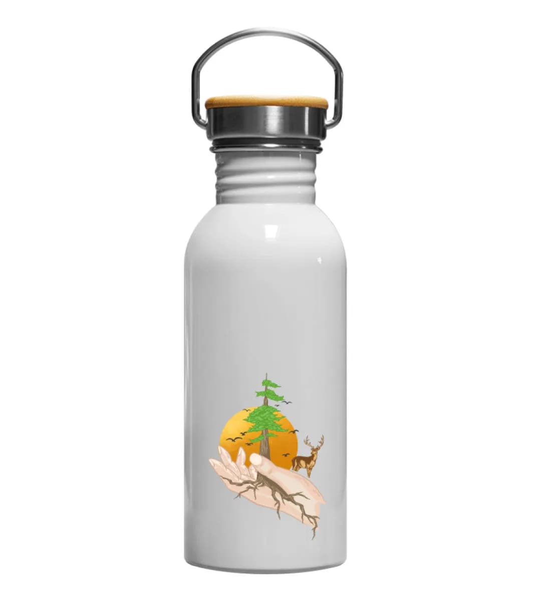 Root hands - Edelstahl Trinkflasche