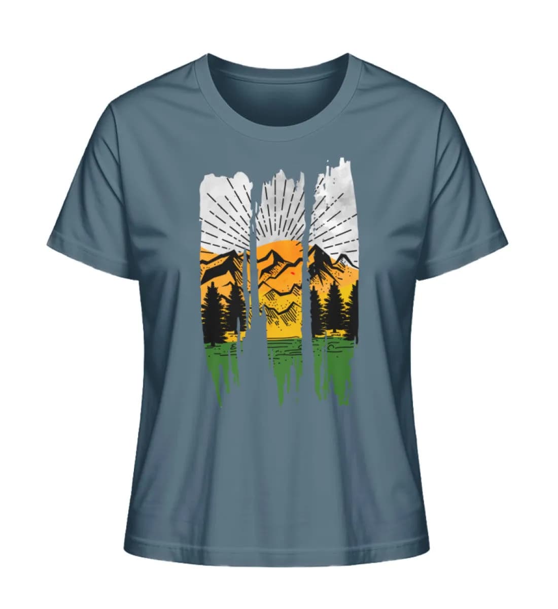 Lovely nature brush - Damen Premium Bio Shirt