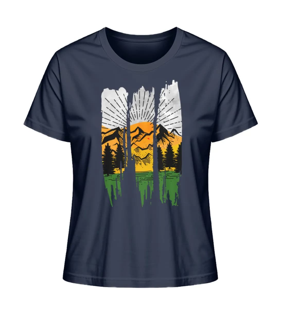 Lovely nature brush - Damen Premium Bio Shirt