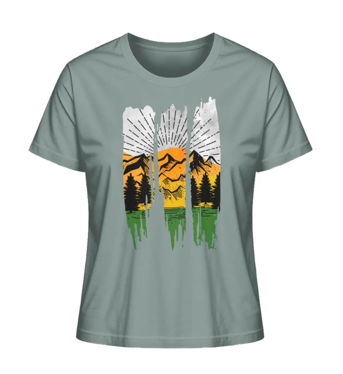 Lovely nature brush - Damen Premium Bio Shirt