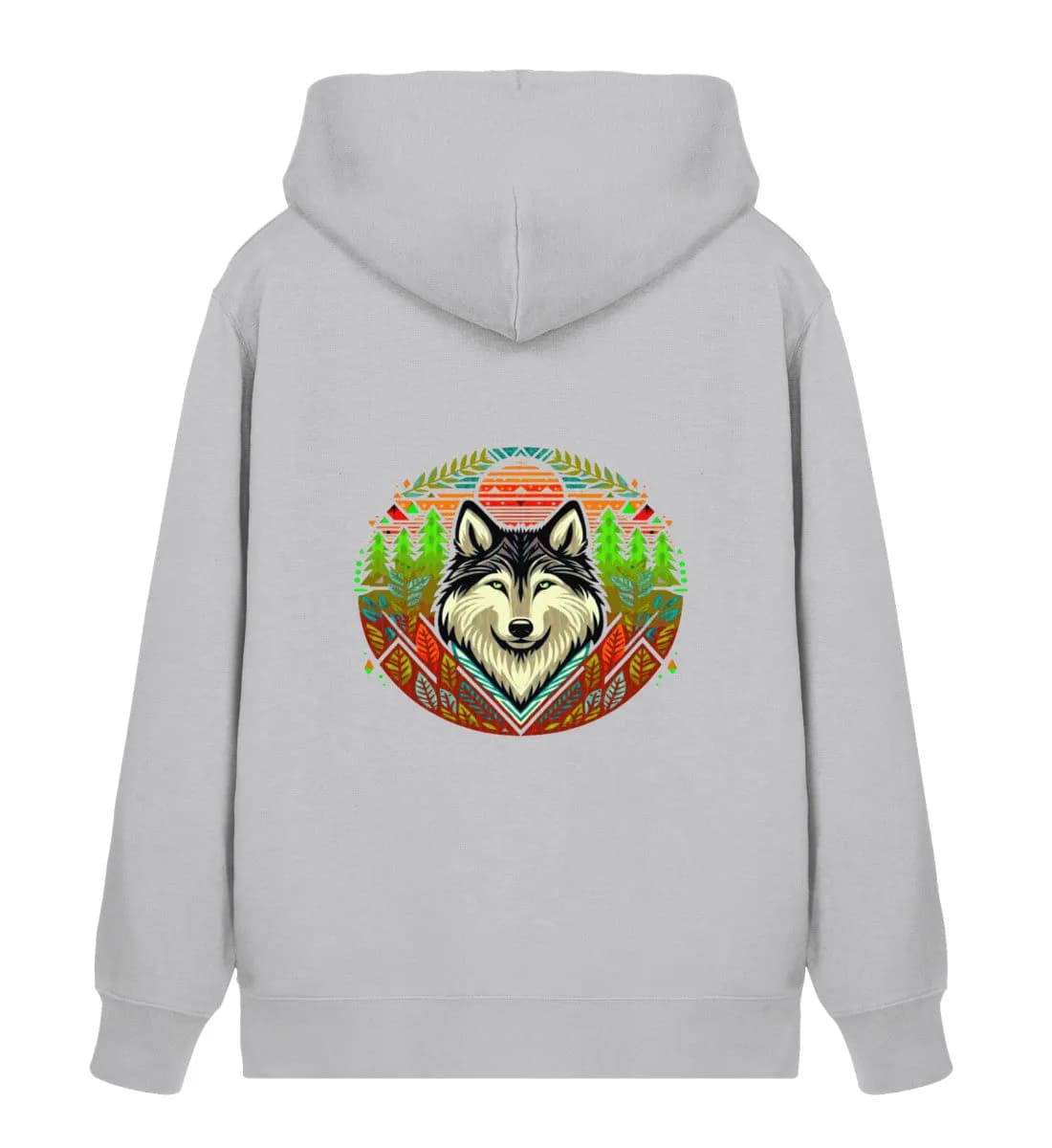 Der Wolf in den Bergen - Unisex Organic Zipper