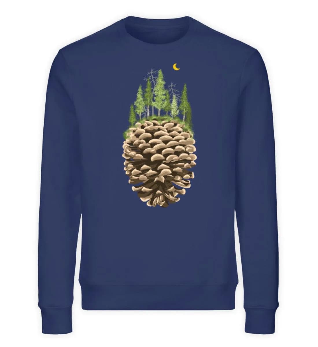 Bäume auf Tannenzapfen - Unisex Bio Sweatshirt