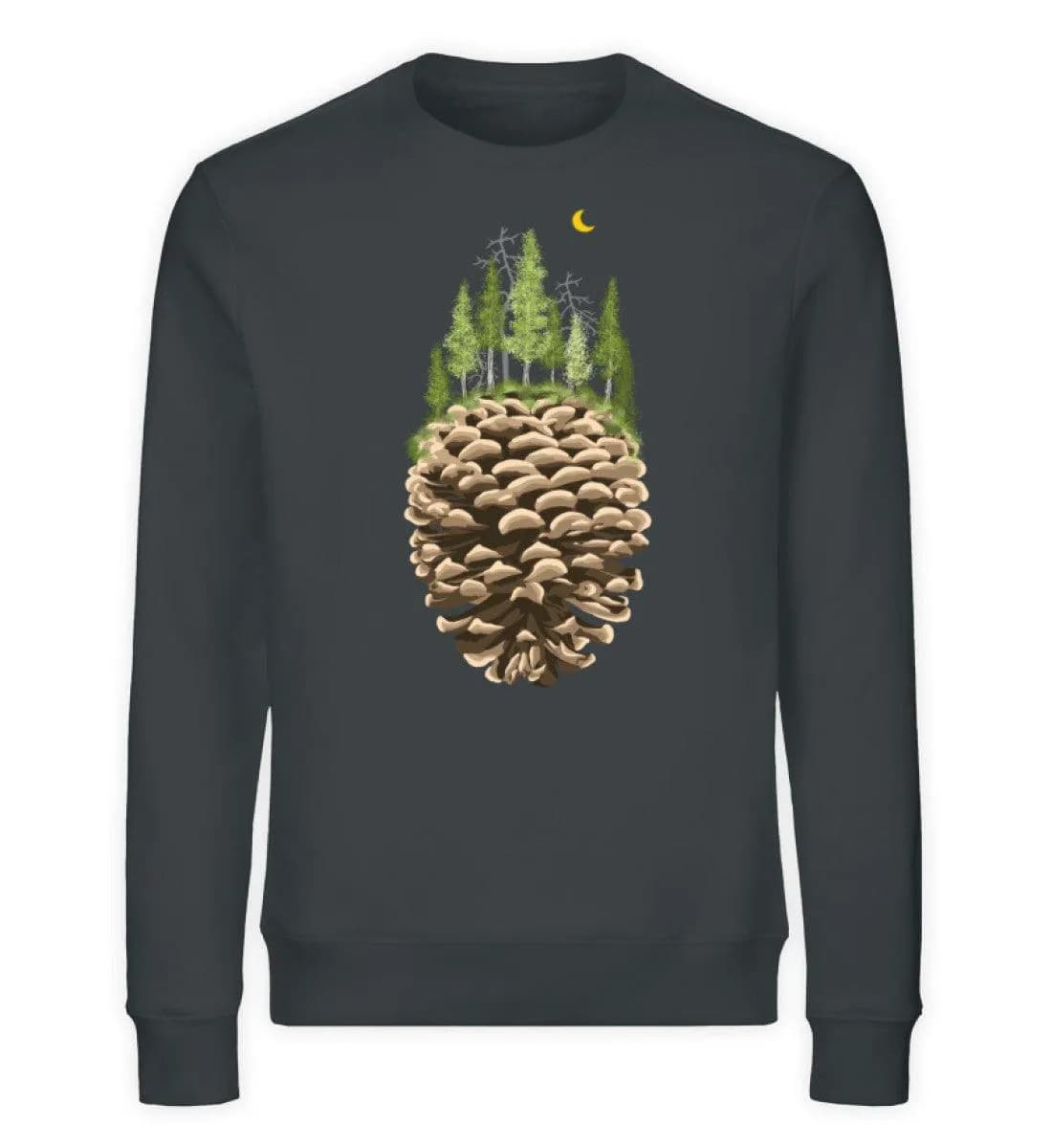 Bäume auf Tannenzapfen - Unisex Bio Sweatshirt