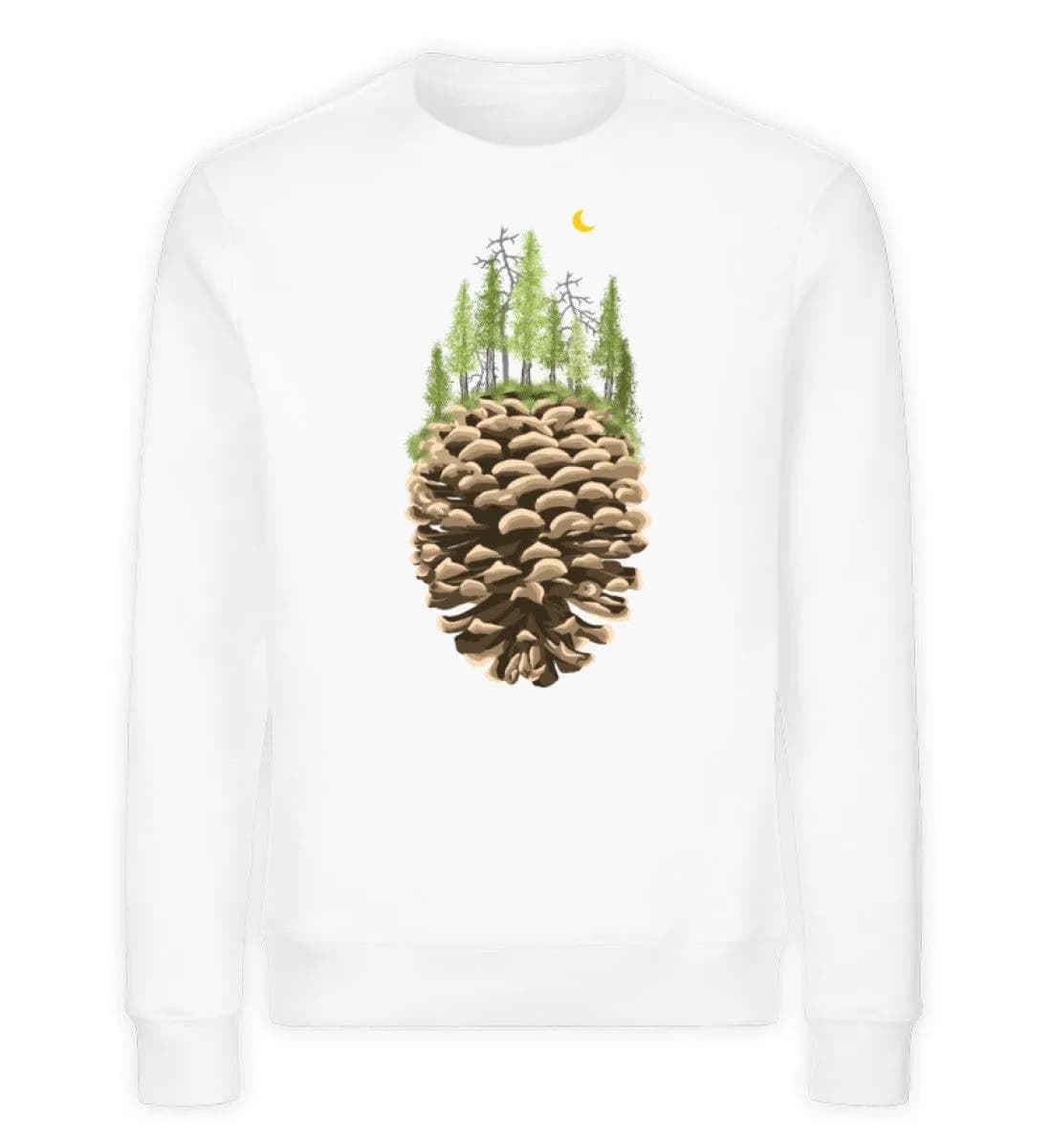 Bäume auf Tannenzapfen - Unisex Bio Sweatshirt