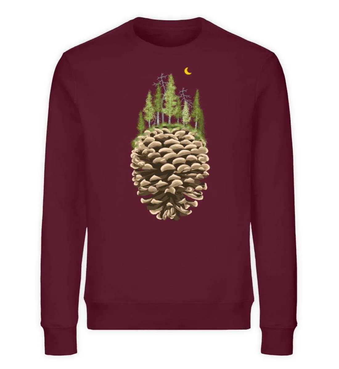 Bäume auf Tannenzapfen - Unisex Bio Sweatshirt