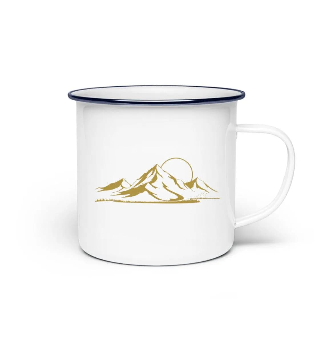 Berglandschaft gold - Emaille Tasse