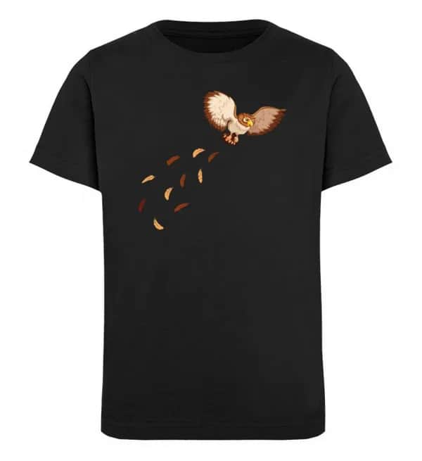 Eule Brust mit Federn - Kinder Bio T-Shirt