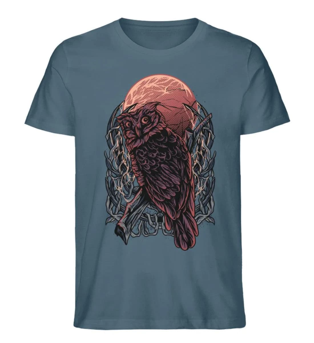 Eule Blutmond - Herren Premium Bio Shirt