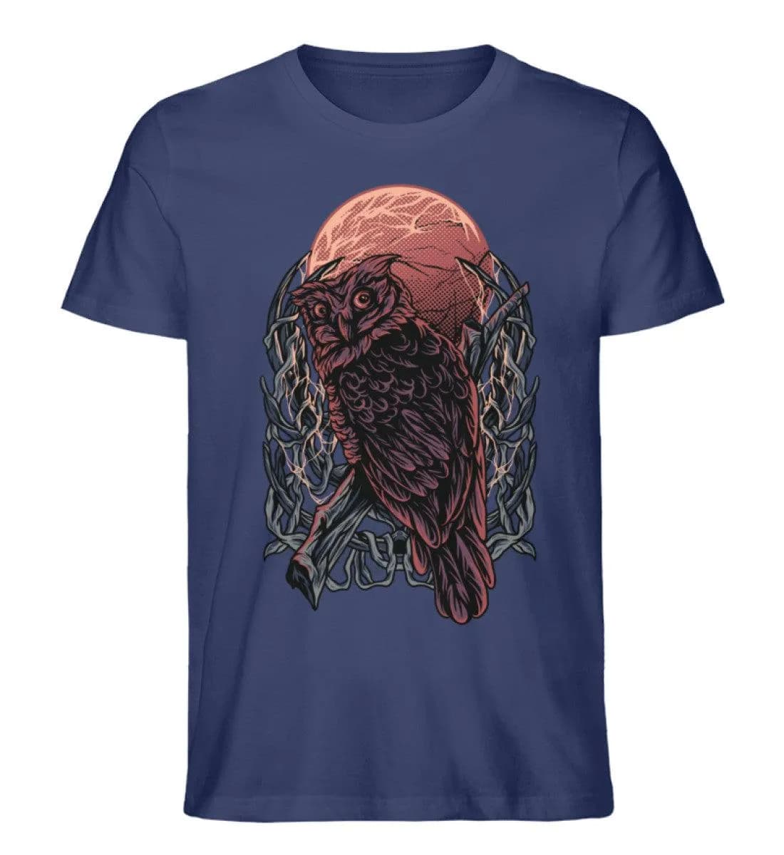 Eule Blutmond - Herren Premium Bio Shirt