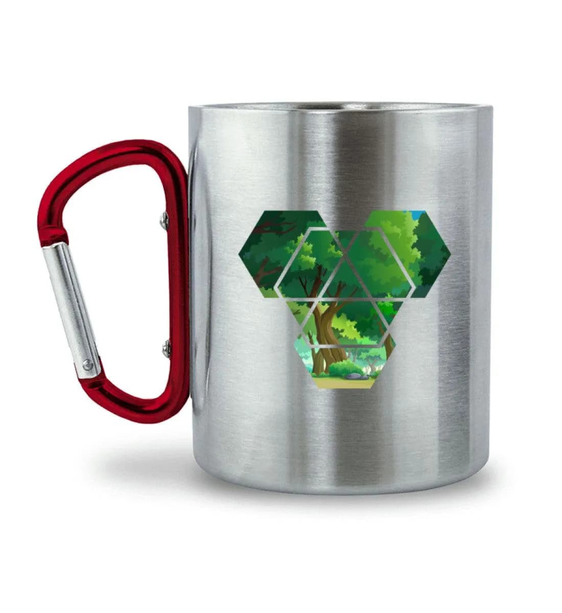 Hexagone - Edelstahltasse mit Karabinergriff