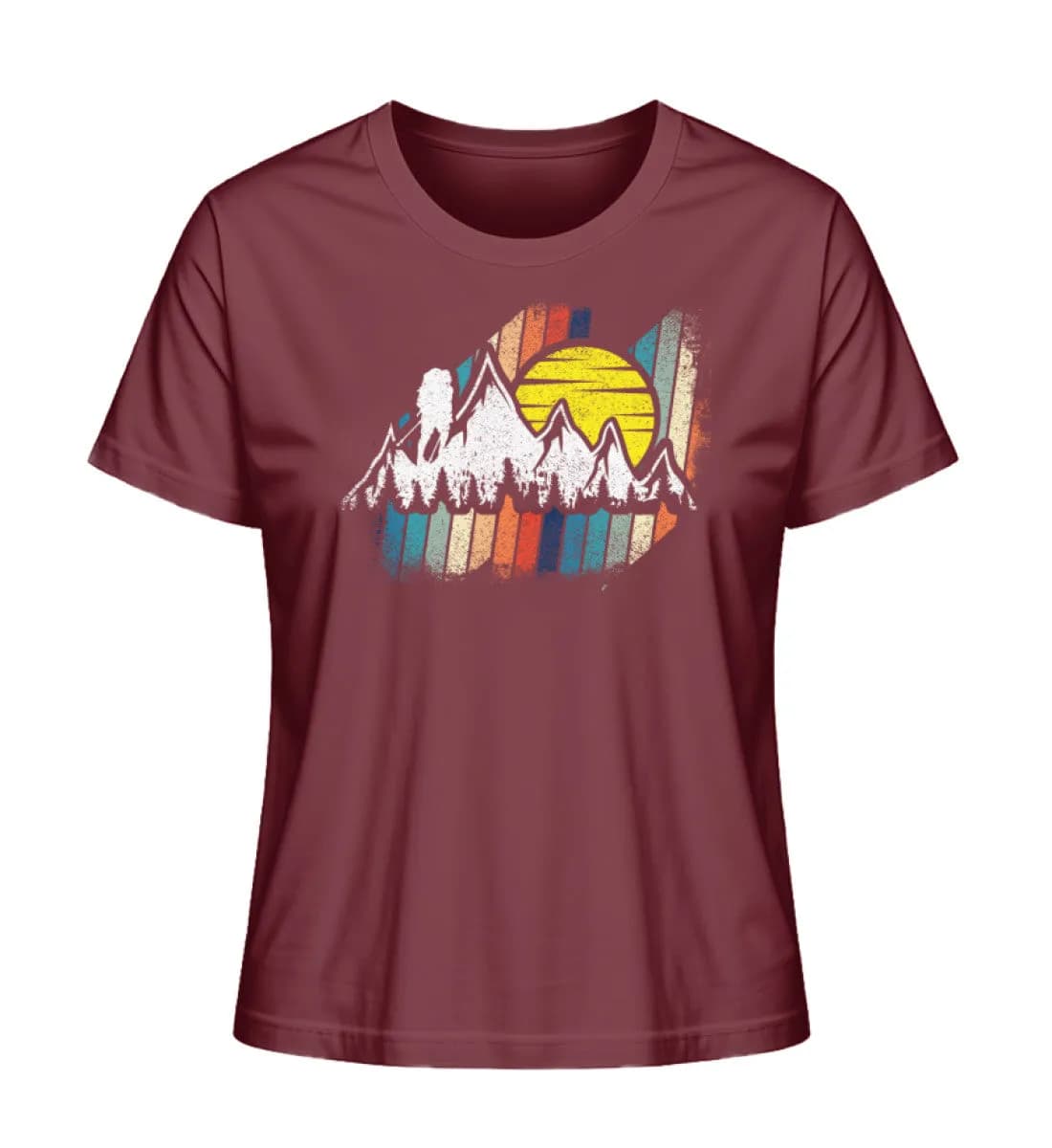 Berge mit Sonne - Damen Premium Bio Shirt