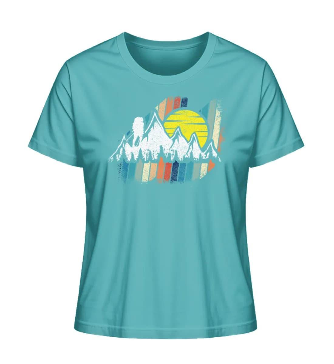 Berge mit Sonne - Damen Premium Bio Shirt