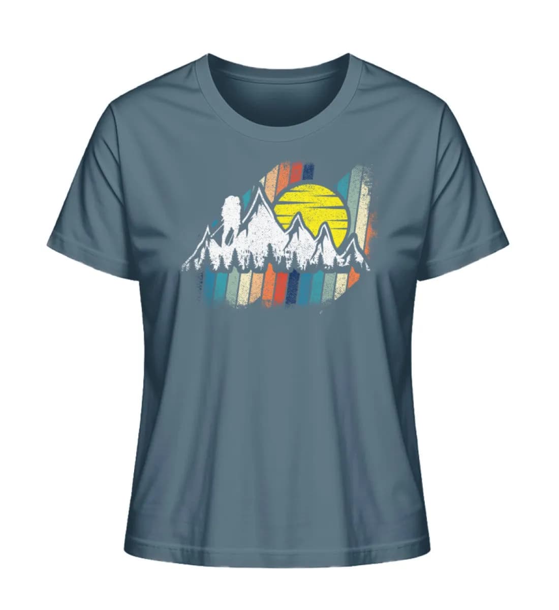 Berge mit Sonne - Damen Premium Bio Shirt
