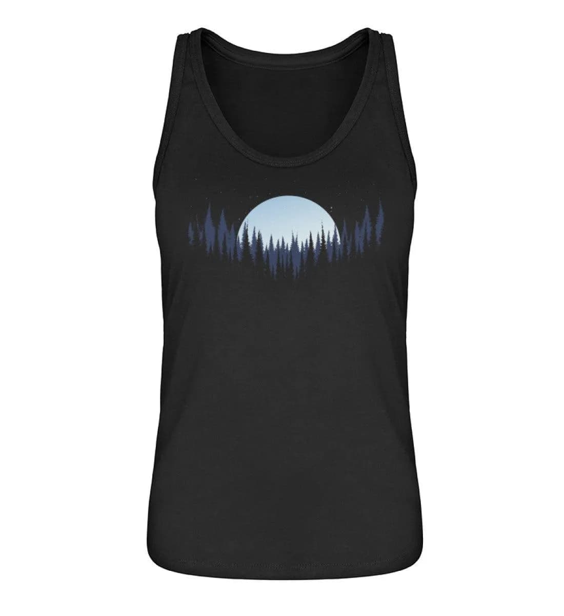 Grosser Mond mit Wald - Damen Premium Bio Tanktop