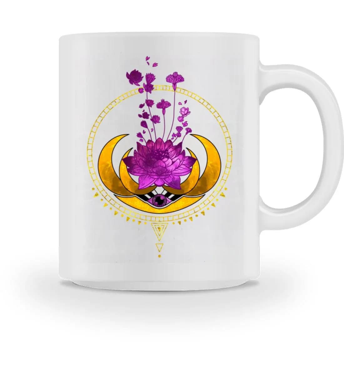 Lotusblume mit Monden - Tasse