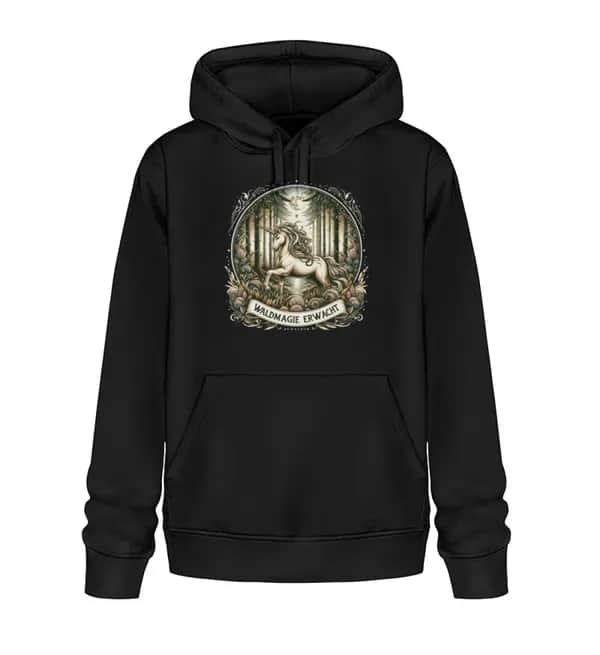 Einhorn Waldmagie erwacht - Unisex Basic Bio Hoodie