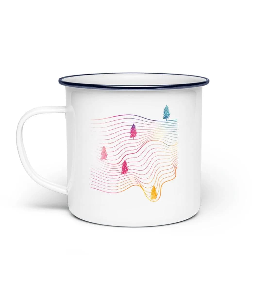 Sweeping Lines - Emaille Tasse