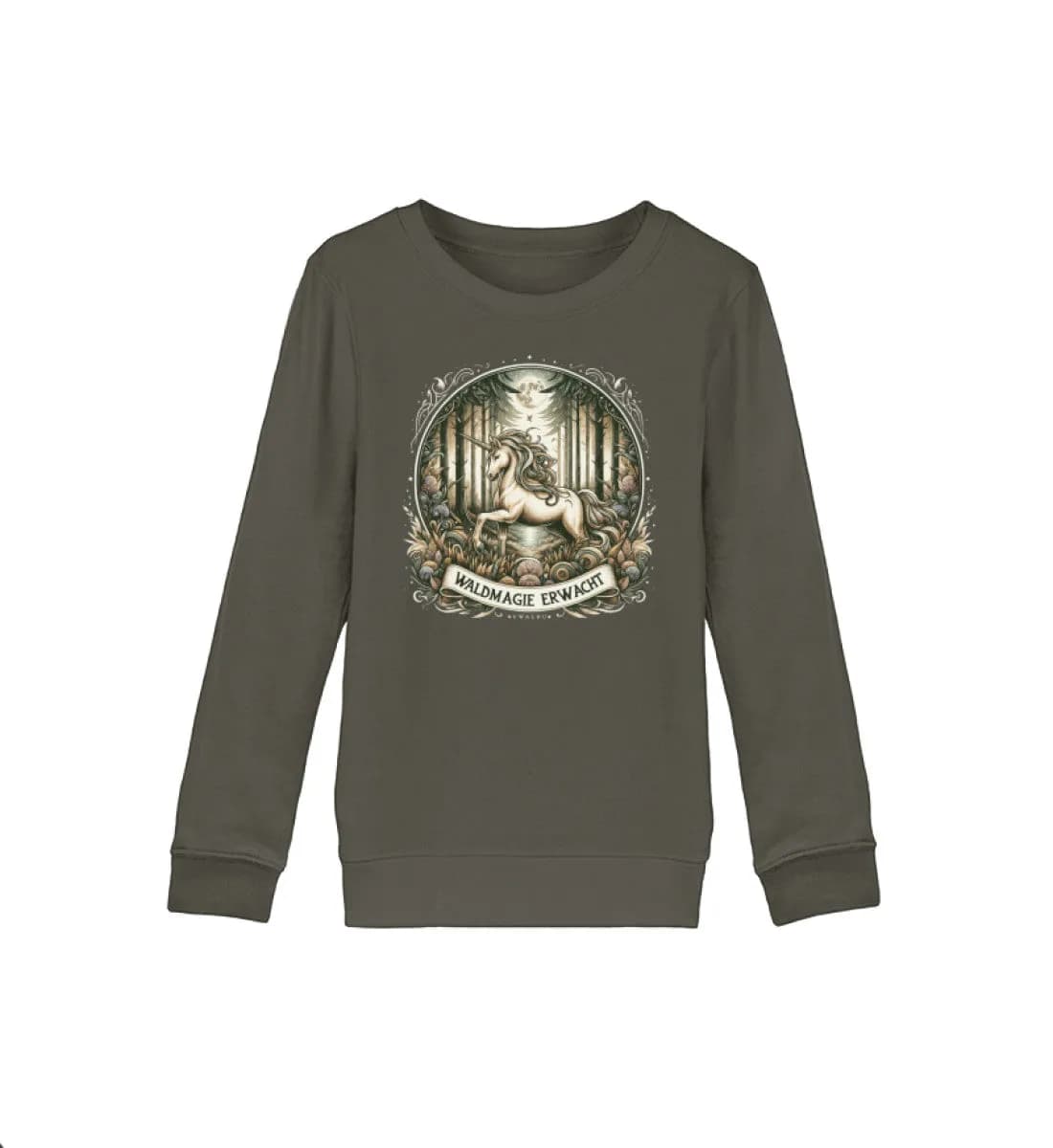 Einhorn Waldmagie erwacht - Kinder Bio Sweatshirt