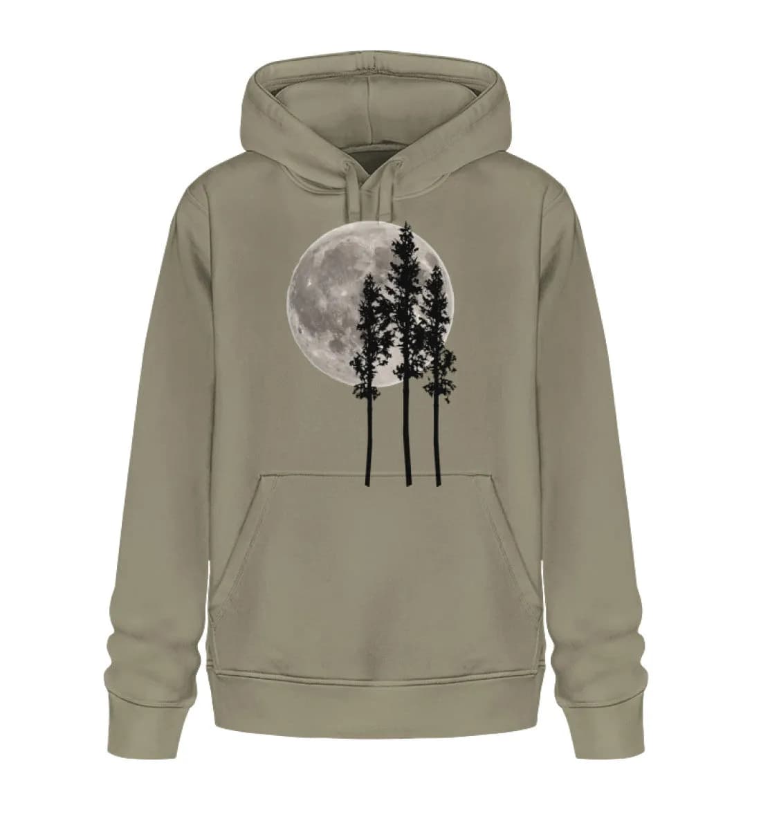 Drei Bäume im Vollmond - Unisex Basic Bio Hoodie