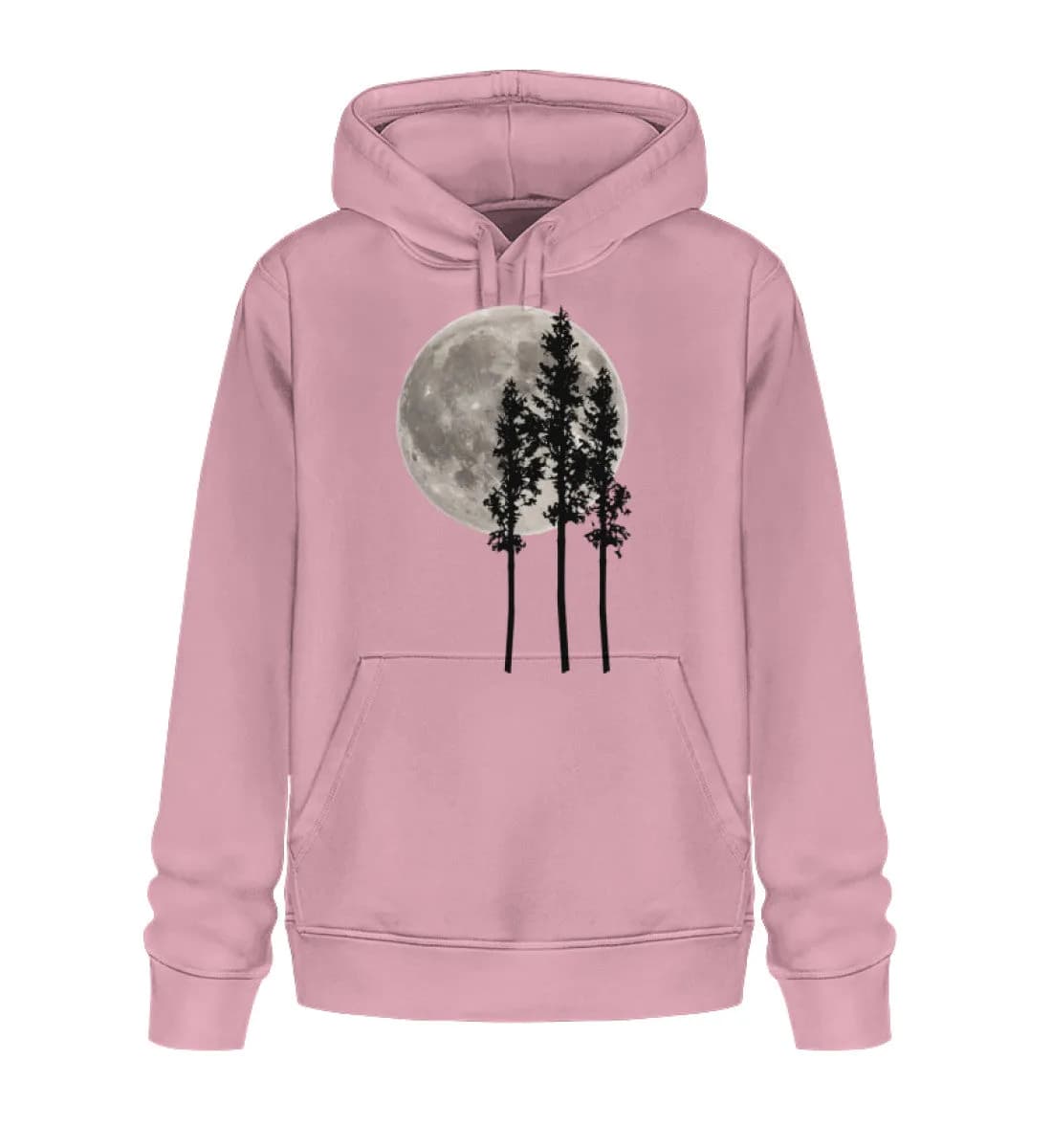 Drei Bäume im Vollmond - Unisex Basic Bio Hoodie