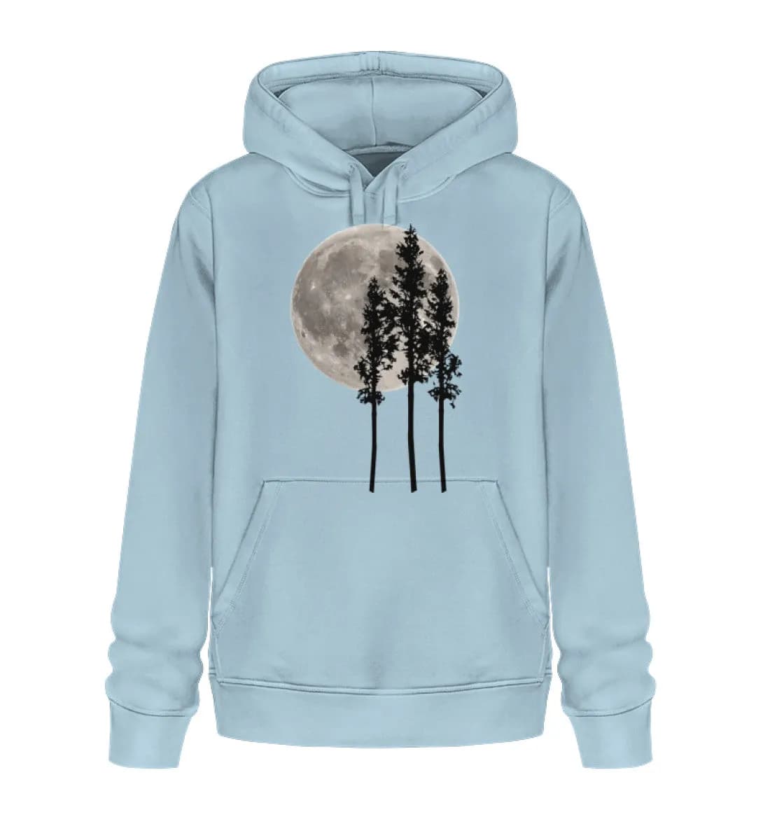 Drei Bäume im Vollmond - Unisex Basic Bio Hoodie