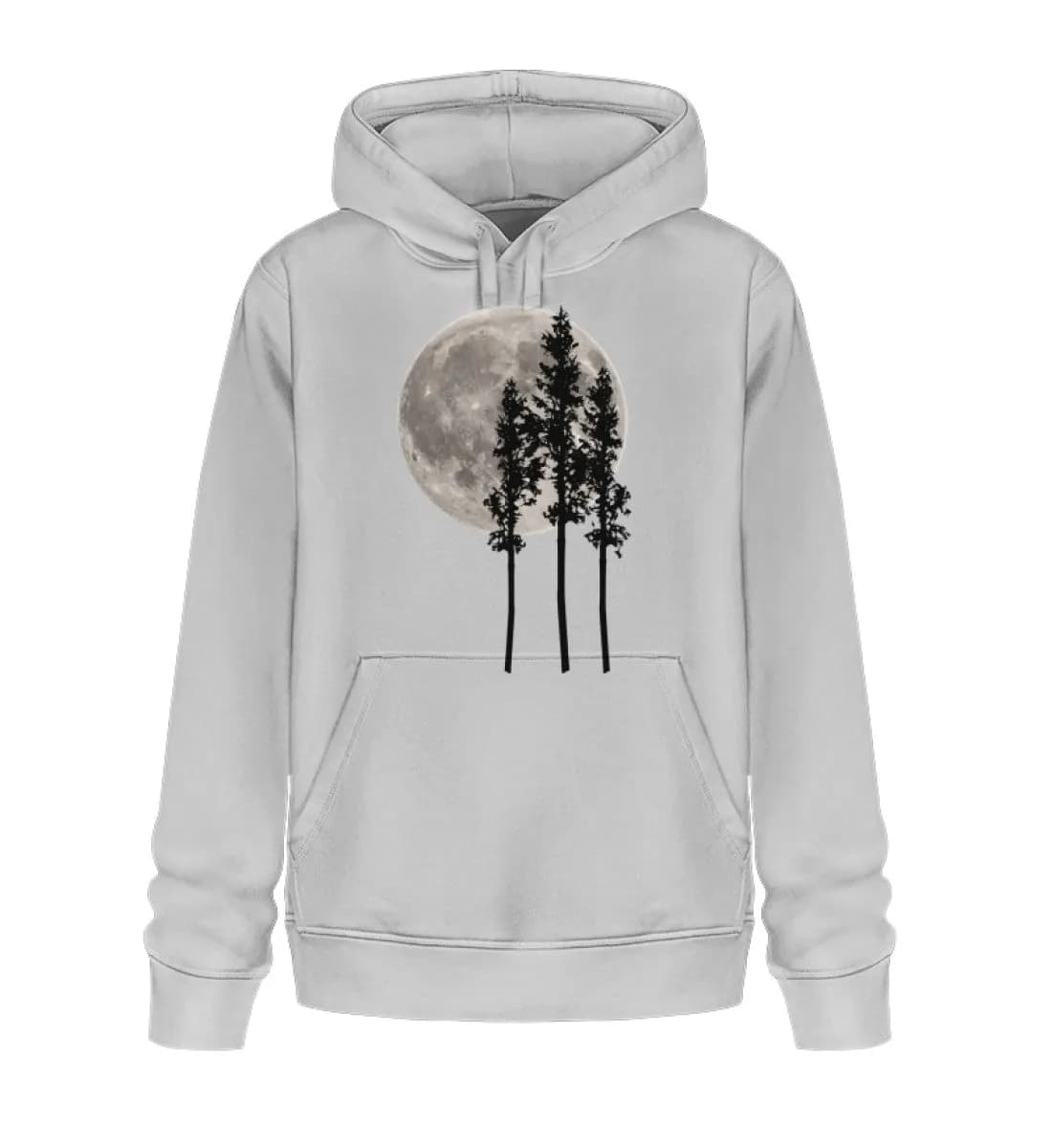 Drei Bäume im Vollmond - Unisex Basic Bio Hoodie