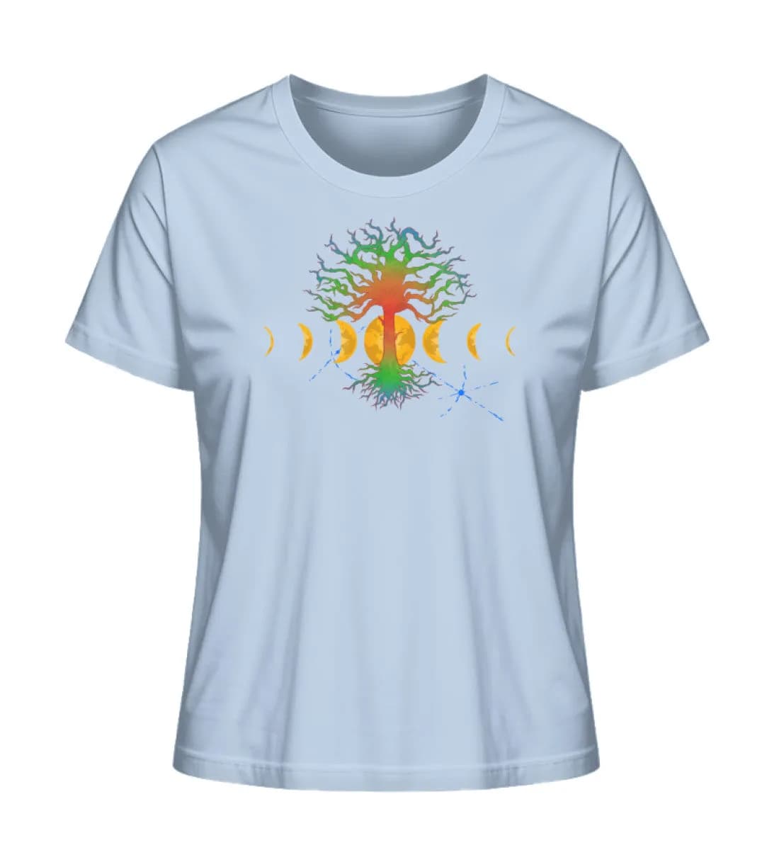 Hot tree with moonphases - Damen Premium Bio Shirt