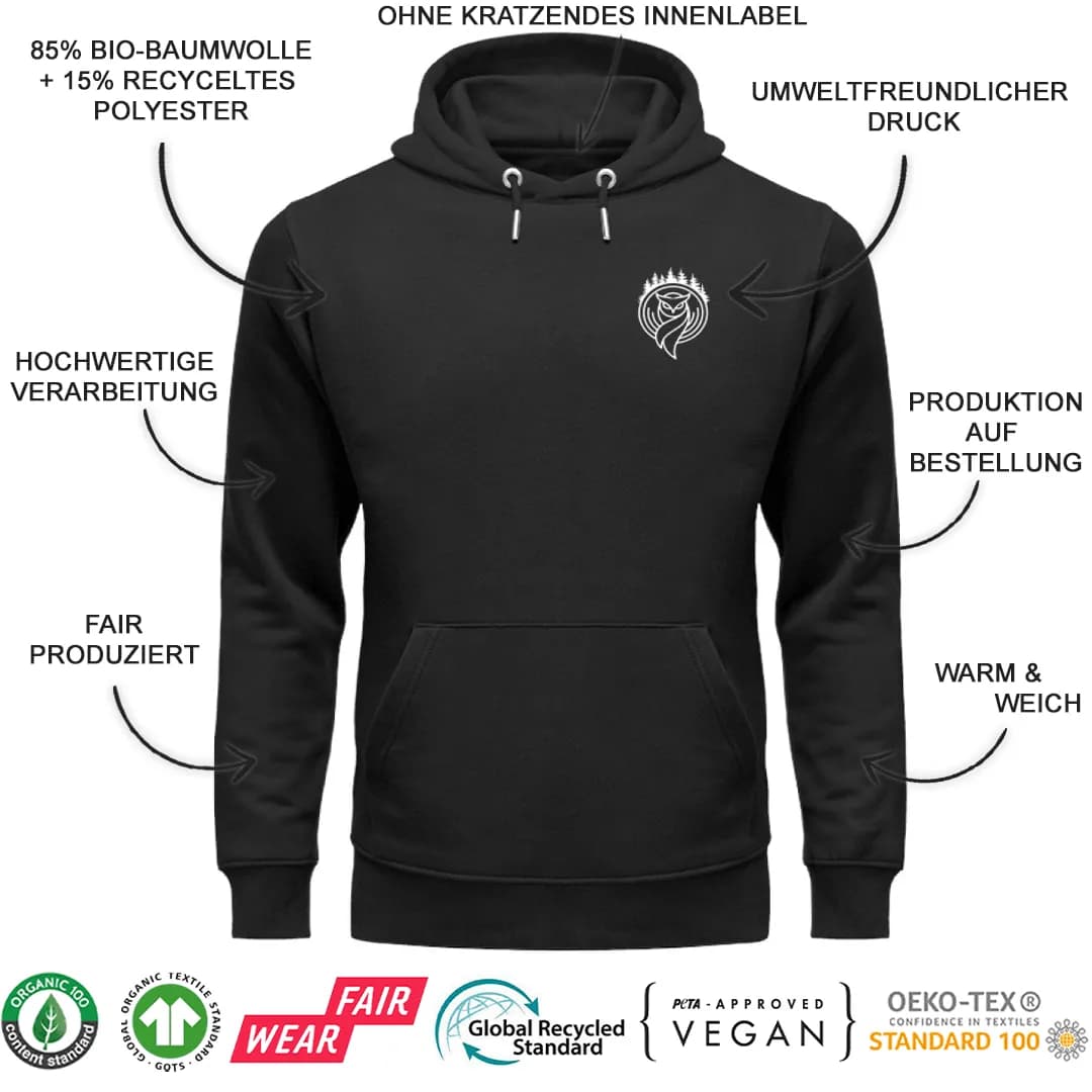 Baum mit Ornamenten - Unisex Premium Bio Hoodie