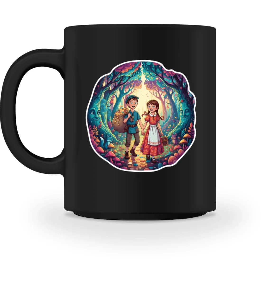 Hänsel und Gretel entkamen der Hexe - Tasse