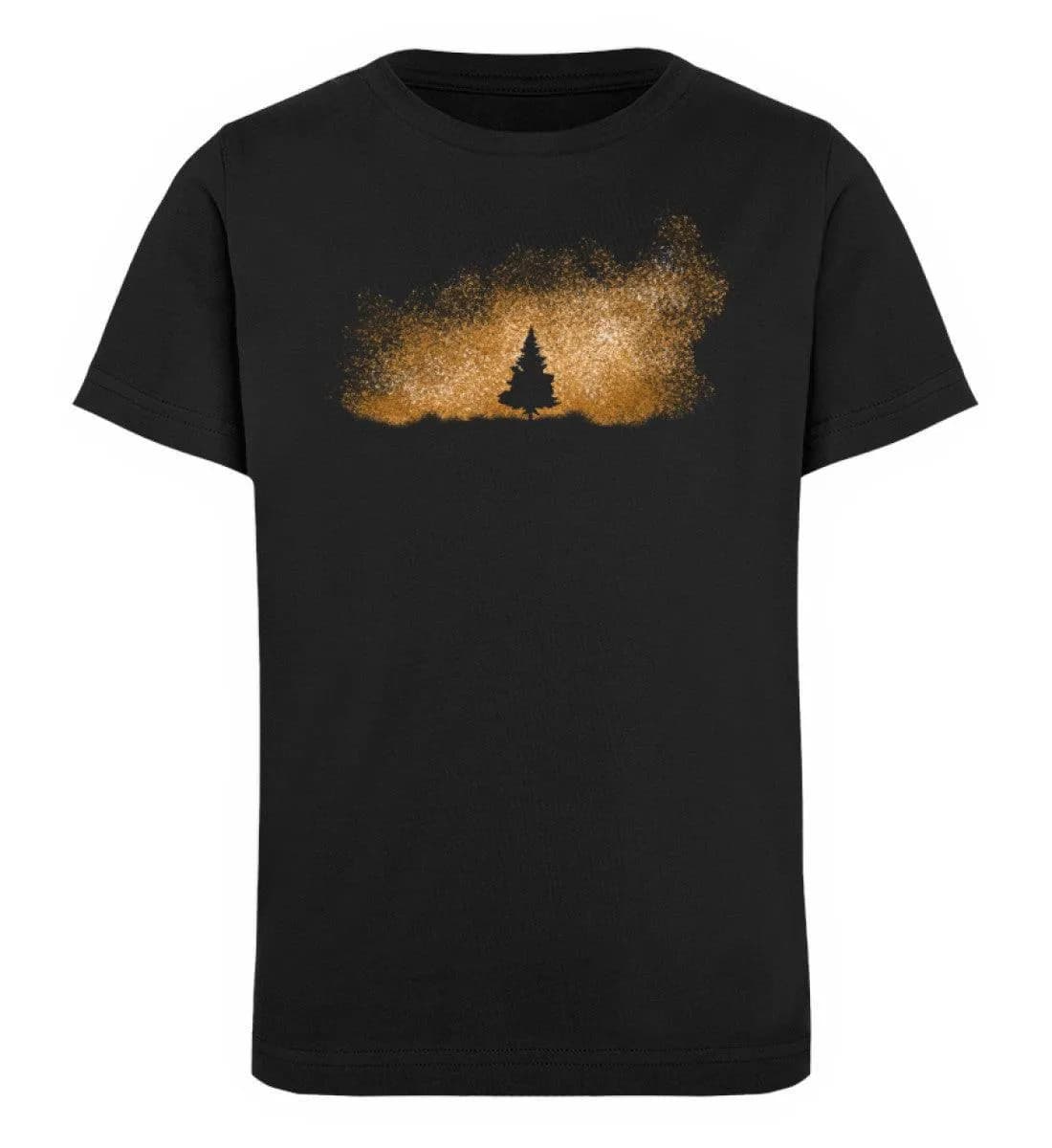 Baum im Sternenhimmel orange - Kinder Bio T-Shirt