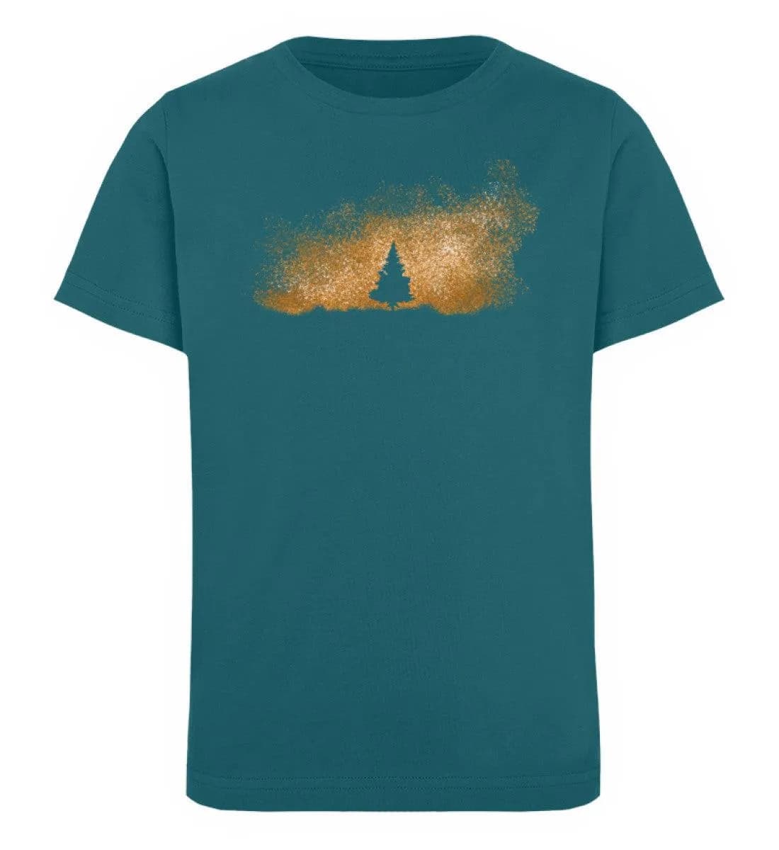 Baum im Sternenhimmel orange - Kinder Bio T-Shirt