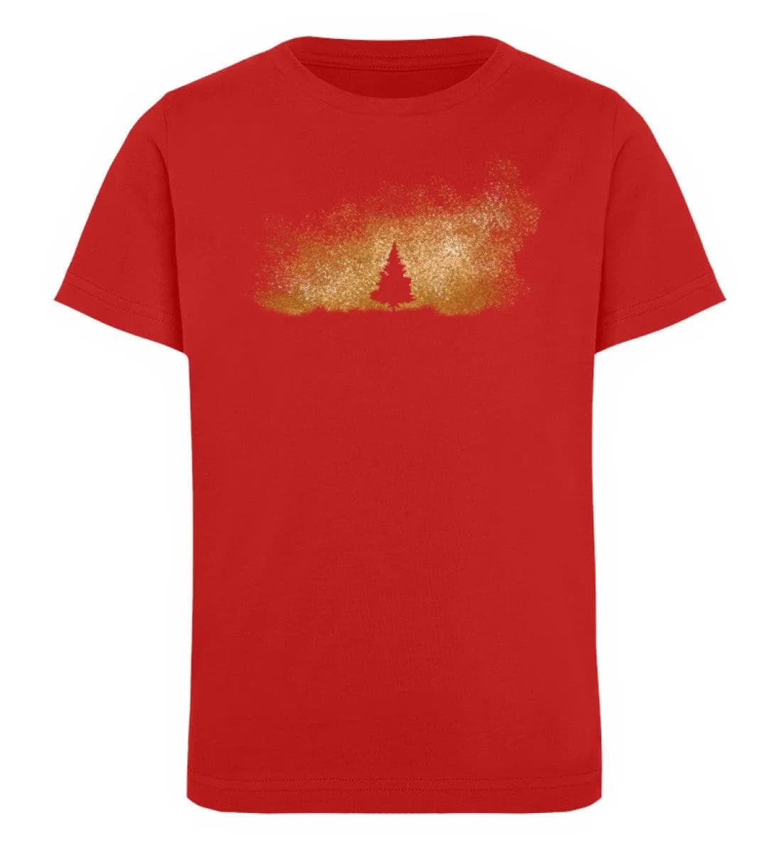 Baum im Sternenhimmel orange - Kinder Bio T-Shirt