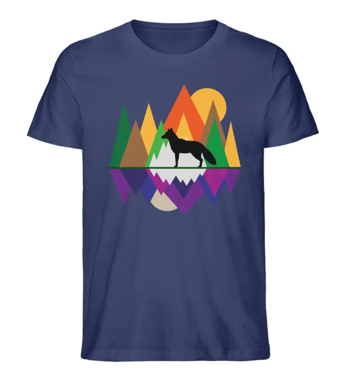 Fuchs im Wald geometrisch - Herren Premium Bio Shirt