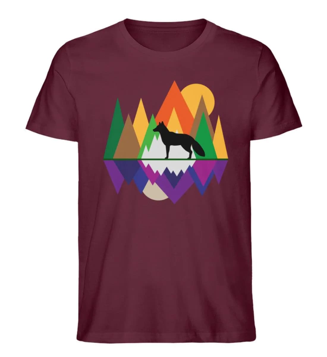 Fuchs im Wald geometrisch - Herren Premium Bio Shirt