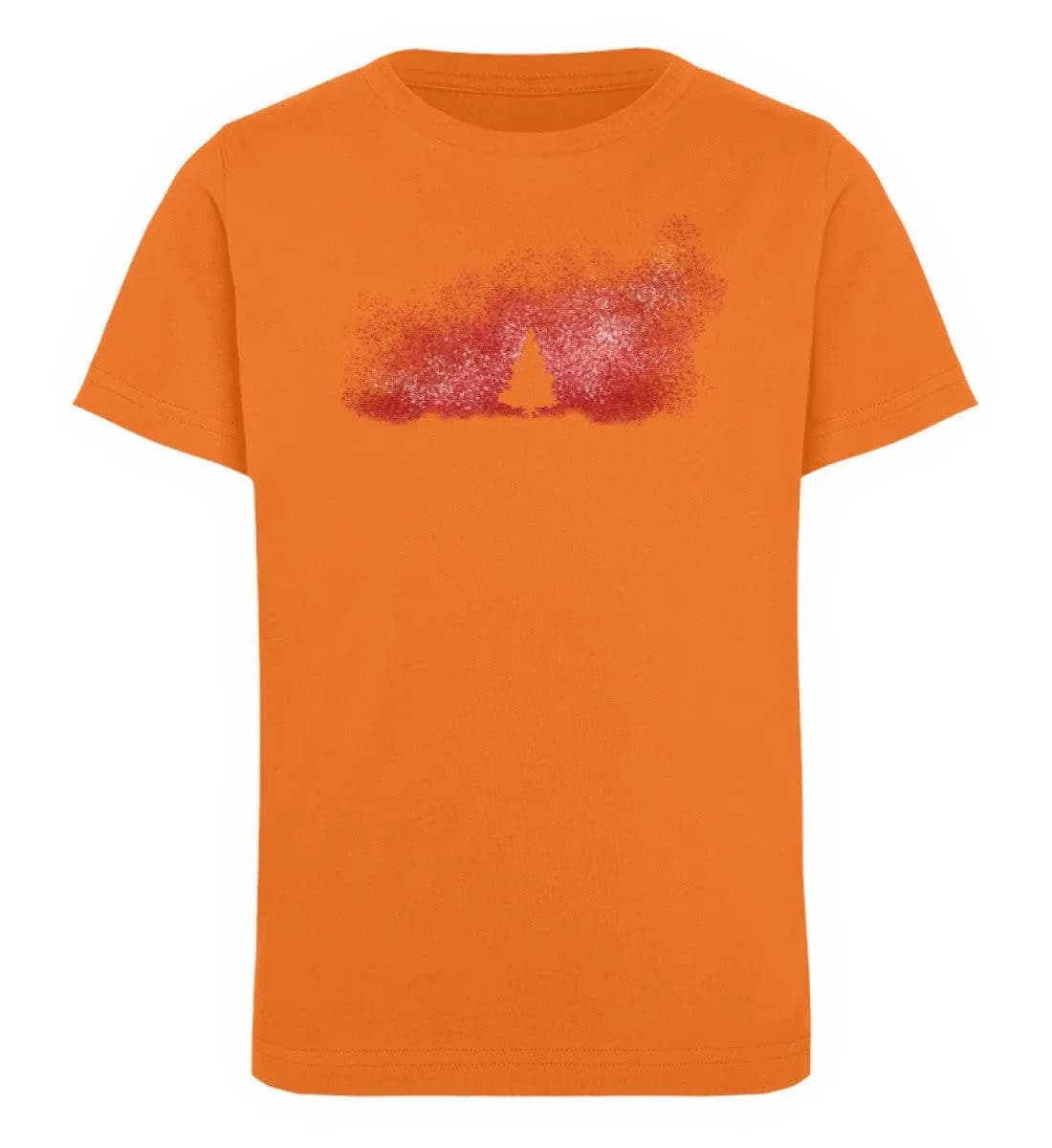 Baum im Sternenhimmel rot - Kinder Bio T-Shirt