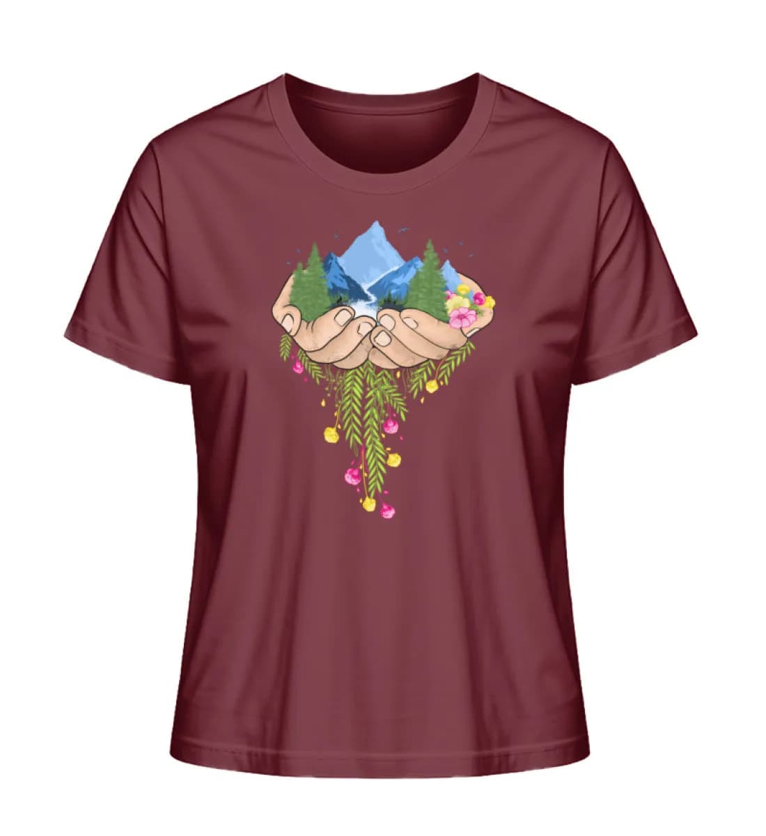 Nature in Hands - Damen Premium Bio Shirt