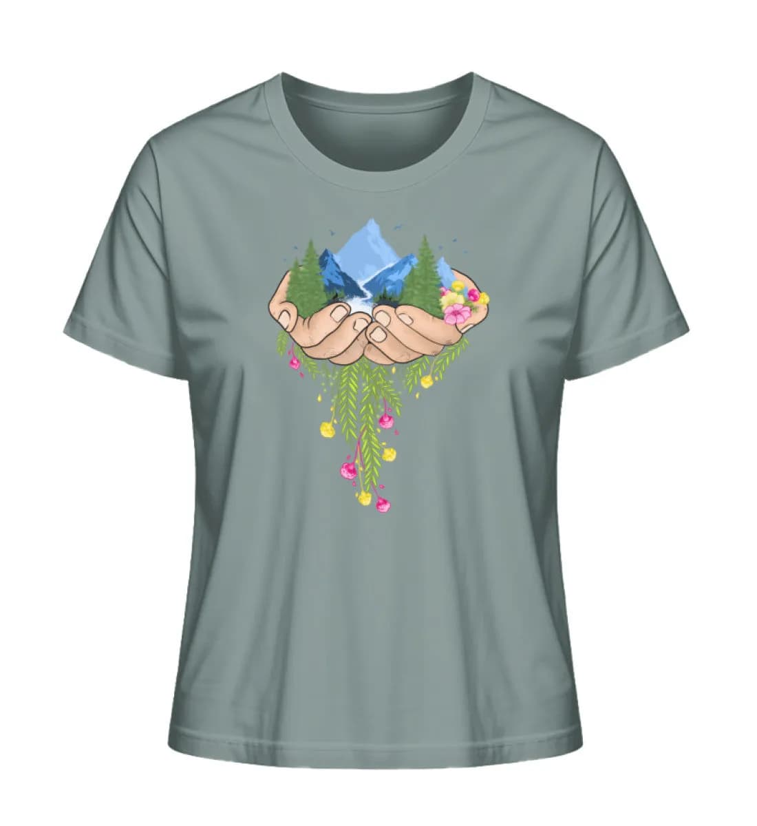 Nature in Hands - Damen Premium Bio Shirt