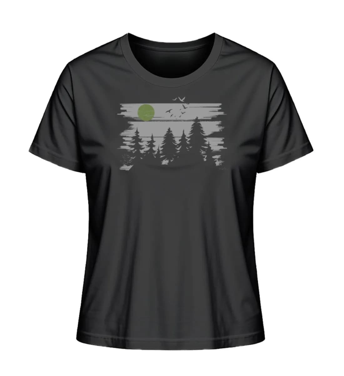 Wald mit Vollmond - Damen Premium Bio Shirt