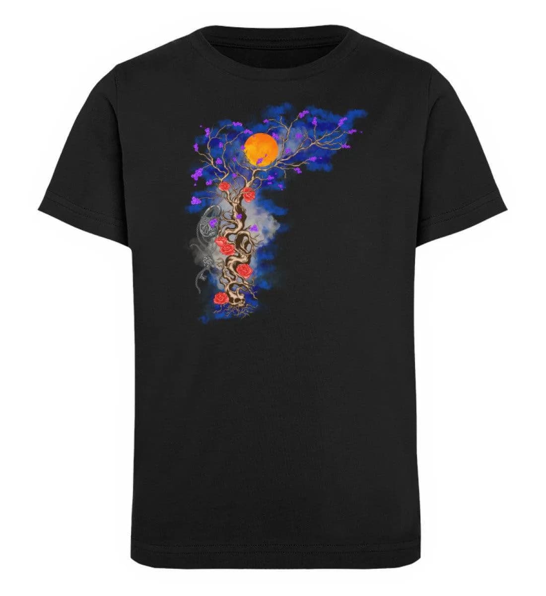 Padlock with roses blauer Rauch - Kinder Bio T-Shirt