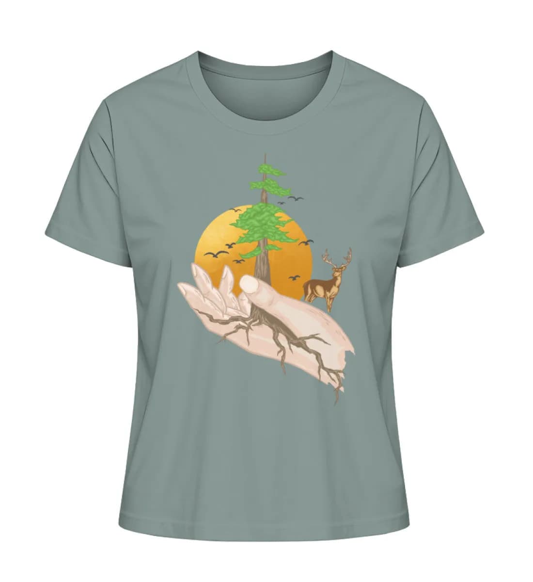 Root hands - Damen Premium Bio Shirt