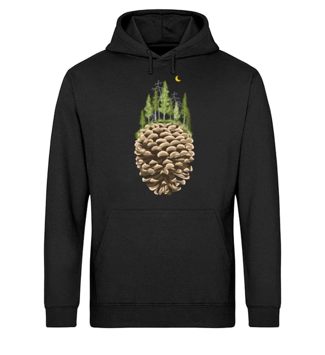 Bäume auf Tannenzapfen - Unisex Basic Bio Hoodie