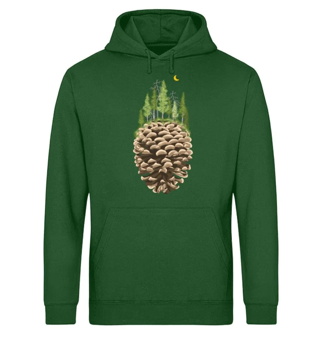Bäume auf Tannenzapfen - Unisex Basic Bio Hoodie